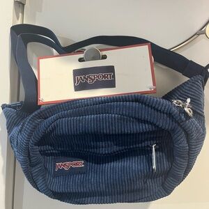 JanSport Navy Corduroy Belt Bag/ Fanny Pack